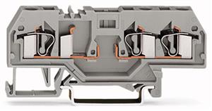 3vodičová základní svorka na DIN lištu 35x15/35x7,5 4mm2 šedá WAGO 281-610
