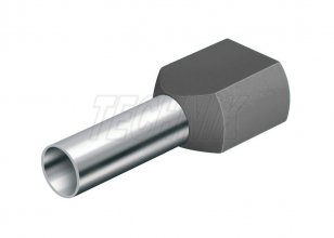 DD 2,5-13 šedá Dutinka dvojitá,průřez 2x2,5mm2/délka 13mm,dle DIN46228