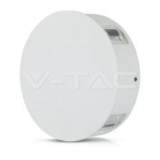 4W LED Wall Light White Body Round Natur