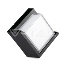 12W LED Wall Light Sami-Frame Black Squa