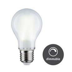 LED Filament žárovka bílá/mat 9W E27 denní bílá stmívatelné PAULMANN 28816