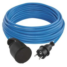 Počasí odolný prodlužovací kabel 10 m 1 zásuvka modrý silikon 230 V 1,5mm2