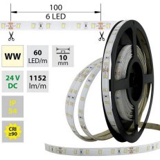LED pásek SMD2835 WW, 60LED, 5m, 24V, 14,4 W/m MCLED ML-126.709.60.0