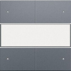 Středový kryt 4xbezpot.tlačítko 24V+LED/LABEL-STEEL GREY COATED NIKO 220-40350