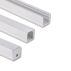 Přisazený hliníkový profil PY 15x15mm, mléčný difuz 1m MCLED ML-761.020.74.1