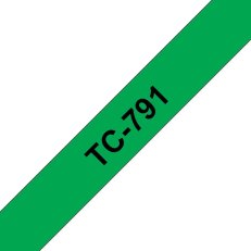 BROTHER TC-791 zelená / černá (9mm, laminovaná)