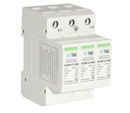 Svodič přepětí 3P 8kA třída T1+T2 (B+C) 1000V DC pro FV systémy LC TEC 108378