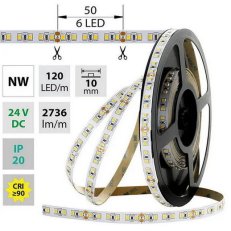 LED pásek SMD2835 NW, 120LED, 50m, 24V, 28,8 W/m MCLED ML-126.704.60.2