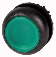 Eaton M22S-DL-G Prosvětlená ovládací hlavice, bez aret, kroužek černý, zelená