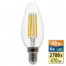 LED žár. svíce 4W E14 2700K CRI 80 vyzař