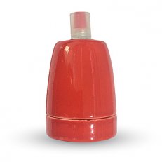 Porcelain Lamp Holder Fitting Red,  VT-7