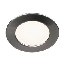 DL 126 LED, typ downlight, kulaté, kartáčovaný kov, teplá bílá, 12 V SLV 112225