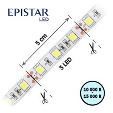 LED pásek 60LED/m 5050 IP65 10000-15000 K bílá 12V 5m FK TECHNICS 4738723-60