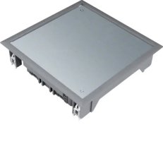 Víko podlahové krabice Q06 čtvercové pro 6 přístrojů, pro podlahy 5 mm šedá