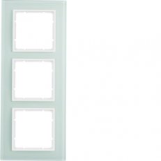 Skleněný rámeček, 3-násobný, B.7, sklo bílá/bílá mat BERKER 10136909