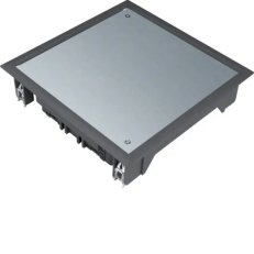 Víko podlahové krabice Q06 čtvercové pro 6 přístrojů, pro podlahy 5 mm černá