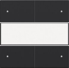 Středový kryt 4xbezpot.tlačítko 24V+LED/LABEL-BLACK COATED NIKO 161-40350