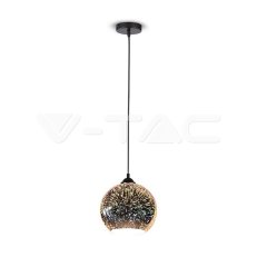 Závěsné svítidlo V-TAC Holder E27 With 3D Glass Lampshade 150mm VT-7152