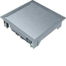 Víko podlahové krabice Q06 čtvercové pro 6 přístrojů, pro podlahy 12 mm šedá