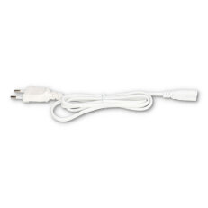 Napájecí kabel 230 V 2 x 0,5 mm2 s plochou EU vidlicí bílý délka 1,2 m