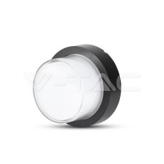 12W LED Wall Light Black Round 4000K,  V