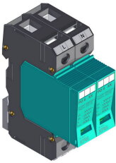 Přepěťová ochrana PO II 2 LCF 280V/40kA, modulární, vyměnitelná, C+D