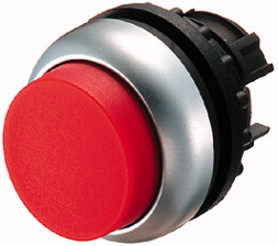 Eaton M22-DRH-R Ovládací hlavice, zvýšené tlačítko, aretace, titan, červená