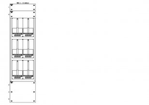 Konstrukce elektroměrová 2-42, 3-řadá, plastové panely SCHRACK CSIL116242