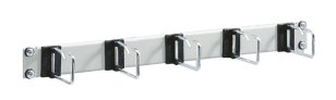 19'' routing panel 1U chrome bracket 75 RAL9005 black SCHRACK HDCR100192