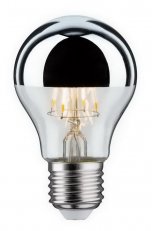 LED žárovka 4,8 W E27 zrcadlový svrchlík stříbrná teplá bílá PAULMANN 28669