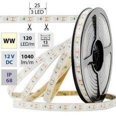 LED pásek SMD2835 WW, 120LED, 5m, 12V, 14 W/m MCLED ML-121.369.60.0