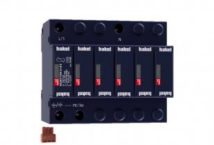 Svodič impulzních proudů a rázového přepětí HAKEL HLSA7-720/2+0 S SPD typ 1+2
