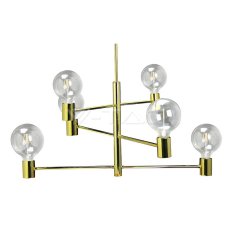 Modern Chandelier Gold Adjustable 6 Bulb