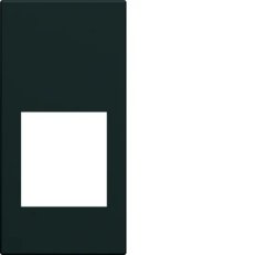 Krytka datové a multimediální zásuvky gallery, 22,5x45 mm, černá BERKER WXD201N