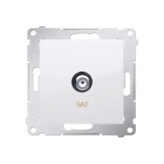 Anténní zásuvka typ F pro individuální instalace, bílá KONTAKT SIMON DASF1.01/11
