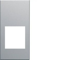 Krytka datové a multimediální zásuvky gallery 22,5x45 mm stříbrná BERKER WXD201T