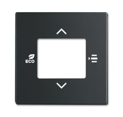 ABB KNX Kryt pro termostat prostorový mechová černá 6109/03-885-500