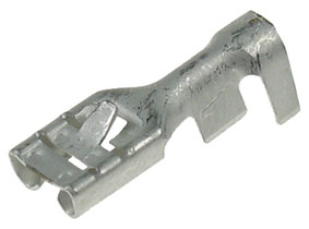MOJC 1,5-48 Mosazná objímka s jazýčkem cínovaná, průřez 0,5-1,5mm2 / 4,8x0,8mm