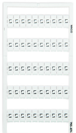 Popisovací karta WMB s potiskem L1 (100×) neflexibilní bílá WAGO 793-674