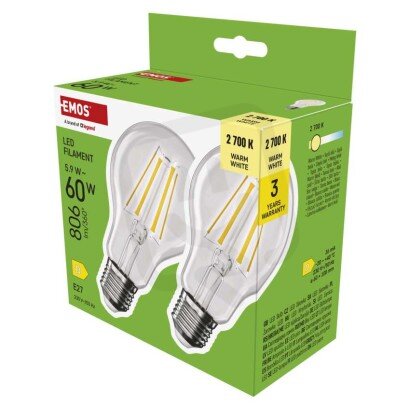 LED žárovka Filament A60 E27 5,9 W (60 W) 806 lm teplá bílá EMOS ZF5D42.2