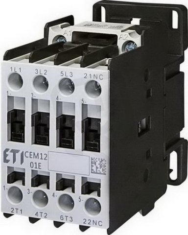 Motorový stykač CEM12.01-110V-50/60Hz, 3p, 3xNO+1xNC,25A/12A ETI 004643112