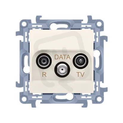 Anténní zásuvka R-TV-DATA 1x vstup: 5-862 MHz, krémováová CAD.01/41