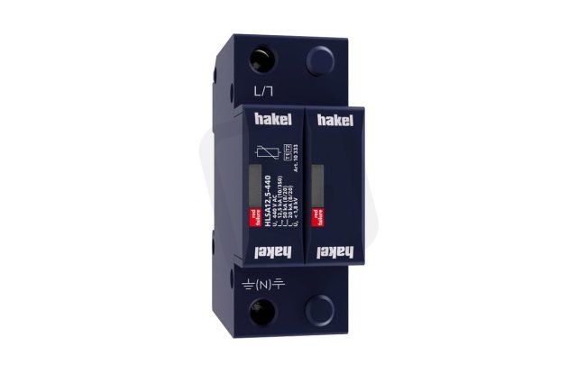 Svodič impulzních proudů a rázového přepětí HAKEL HLSA12,5-440 SPD typ 1+2