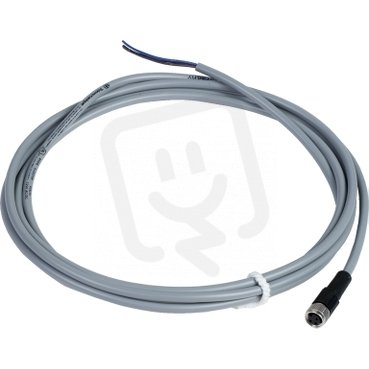 Kabel PVC s konektorem M8, přímý, zásuvka,3 piny, L=2m TELEMECANIQUE XZCPV0566L2