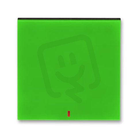Kryt vypínače s červeným průzorem 3559H-A00655 67 zelená/kouř. černá Levit ABB