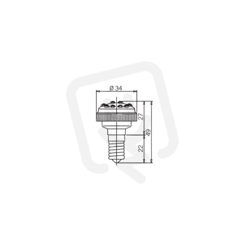 Žárovka LED LD 145 F EXL 240 V, AC, E14, červená SIRENA 28573