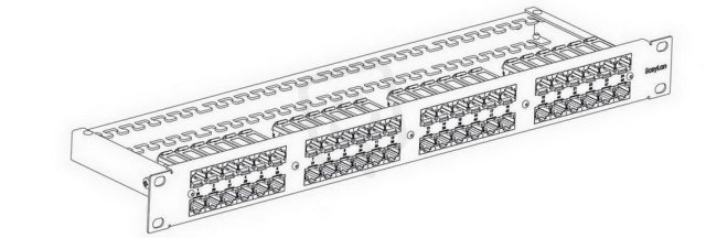 Patchpanel 48x preLink Cat.8.1 stíněný,