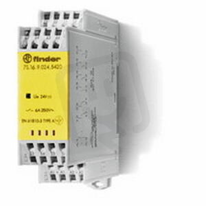 Relé s NVK, DIN, 4Z+2R 6A, 24V DC, Au, BS FINDER 7S.16.9.024.5420