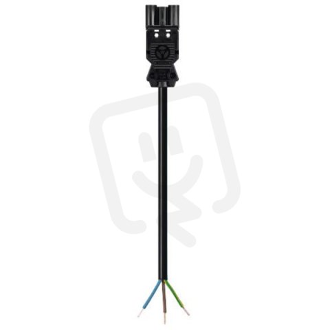 kabel s jedním konektorem gesis, 3-pól, 3*1mm2, vidlice, délka 1m, černý