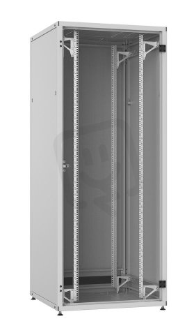 Rozvaděč LC-50 42U, 800x1000 RAL 7035, skleněné dveře, 1-bodový zámek